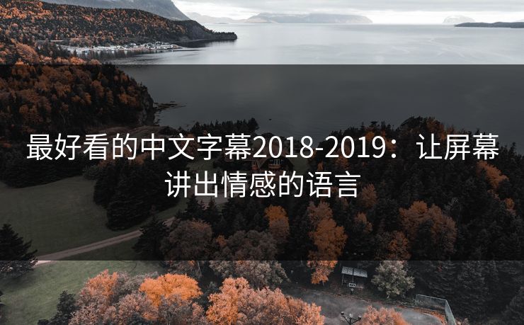 最好看的中文字幕2018-2019:让屏幕讲出情感的语言 最好看的中文字幕2018-2019:让屏幕讲出情感的语言