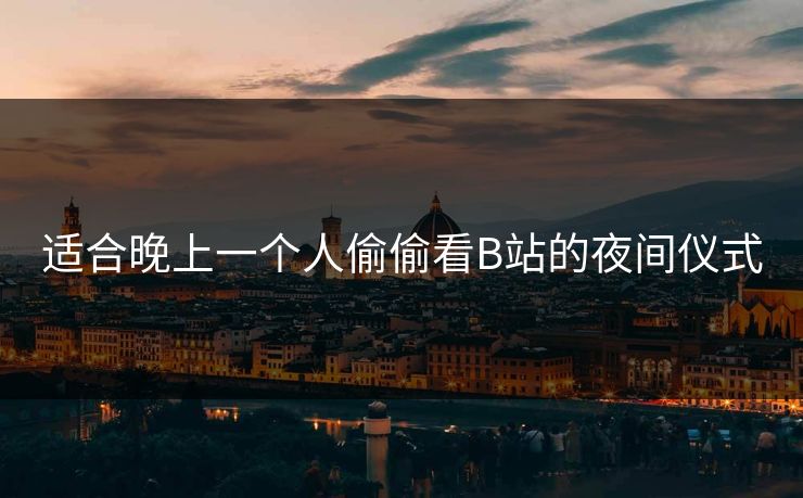 适合晚上一个人偷偷看B站的夜间仪式